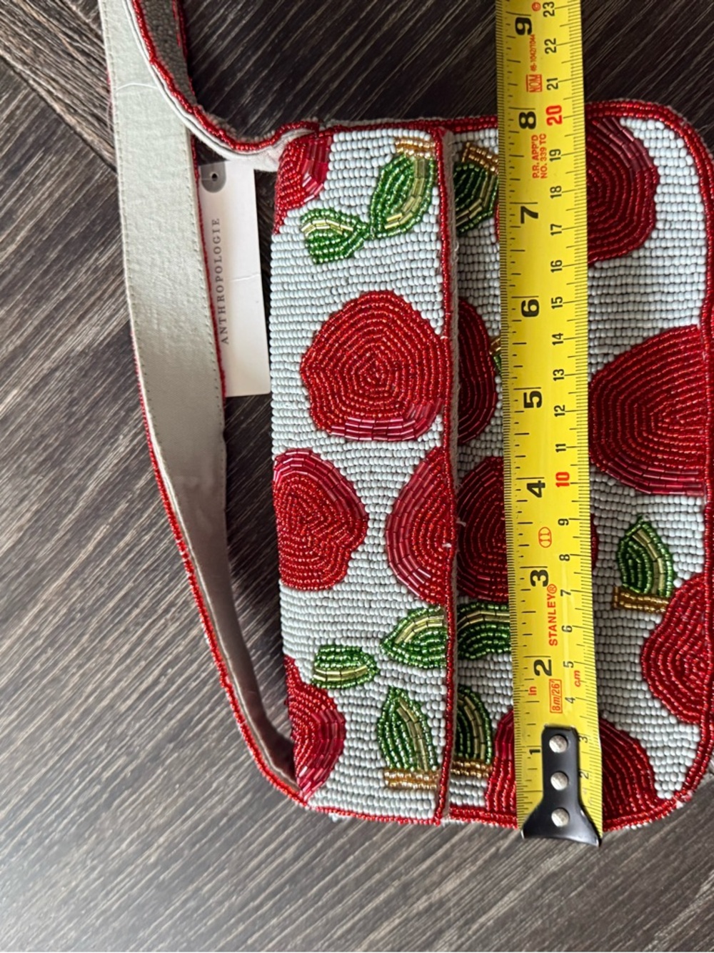 NWT Anthropologie Beaded Apple Fiona Purse Bag - Picture 7 of 8